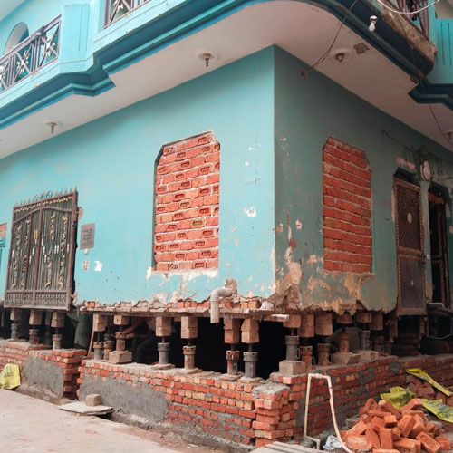 Before House Lifting Elevation